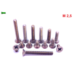 M2,5 TYTANOWE ŚRUBY GRADE 2 DIN 965